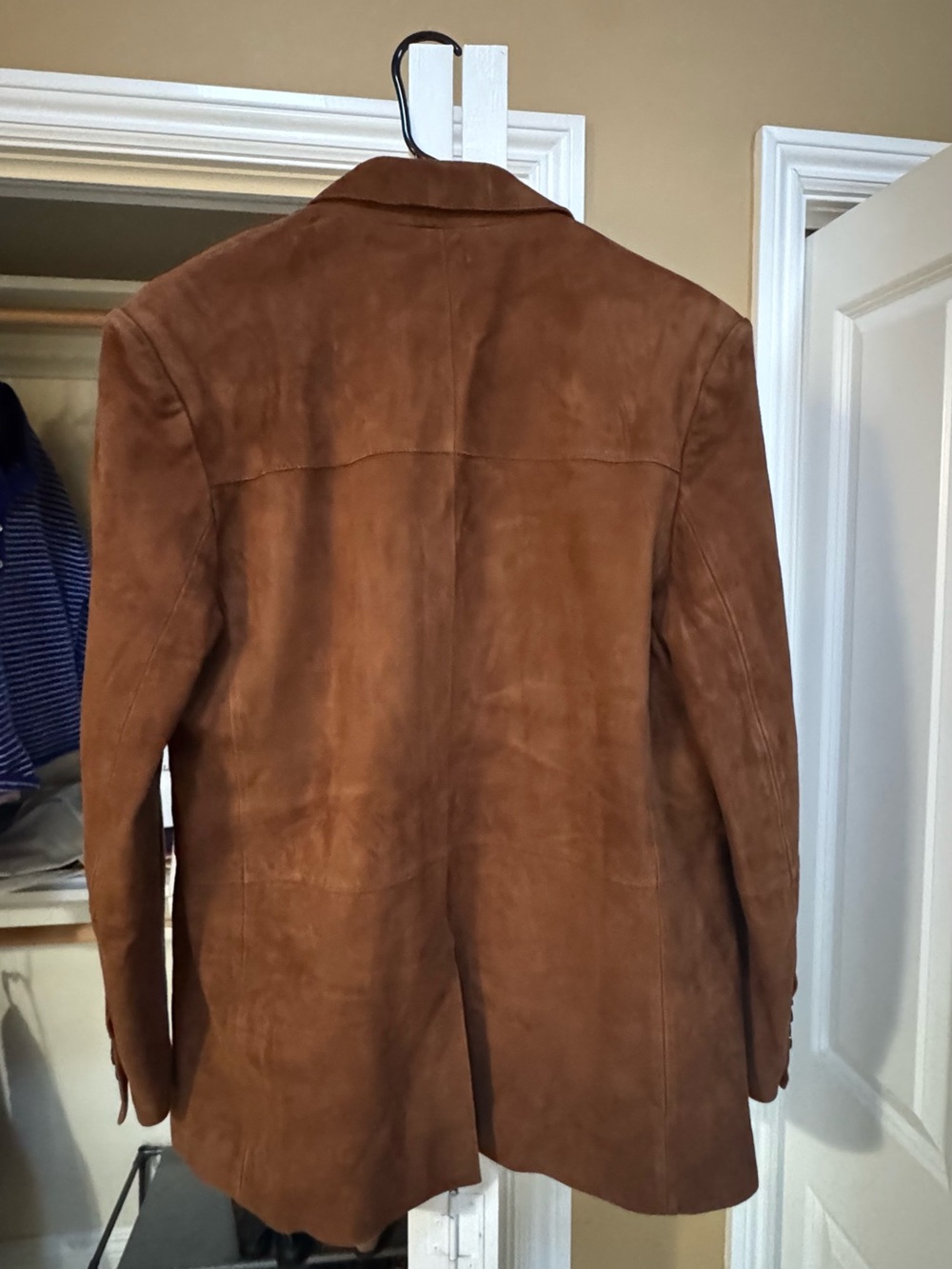Mango selection leather Oversized Brown Suede Blazer - Picture 3 of 16